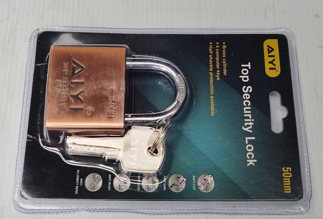 Top Security Square Padlocks Browns 50mm