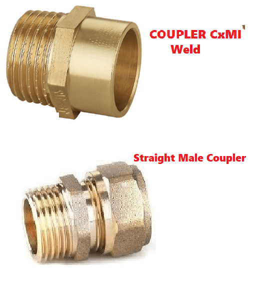 Brass Socket Male S22x3/4M