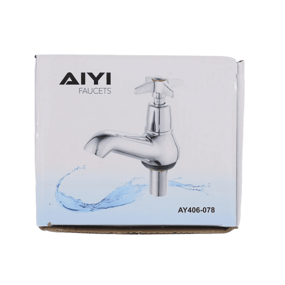 AIYI Chrome Wall-Mounted Kitchen Mixer Tap Round AY406-048