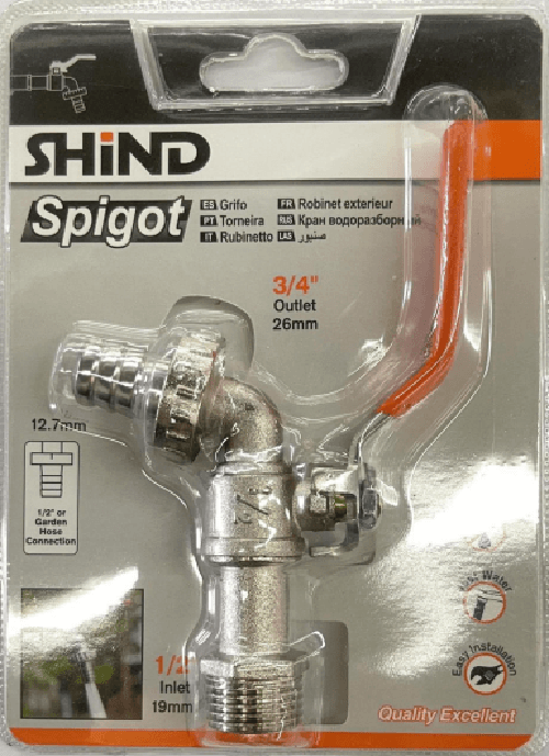 Shind Outdoor Garden Tap 3/4x1/2"
