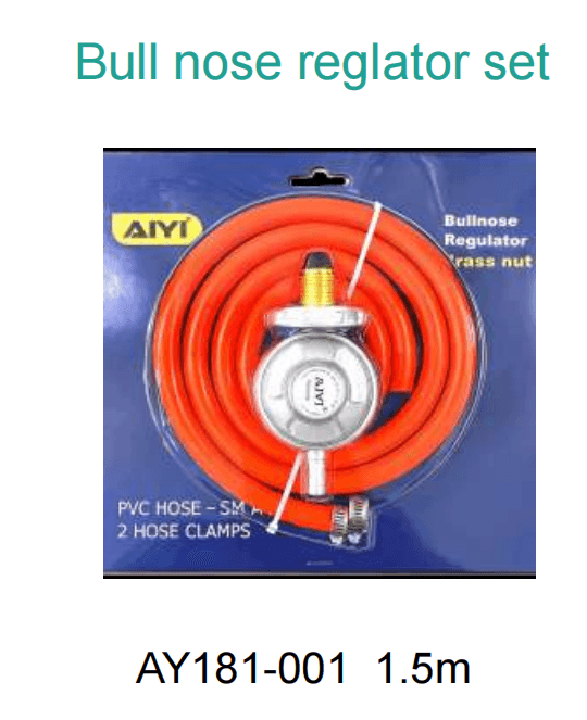 Bullnose Gas Regulator (Straight ) With 1.5M Gas Pipe