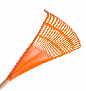 Garden Plastic Rake Big Orange
