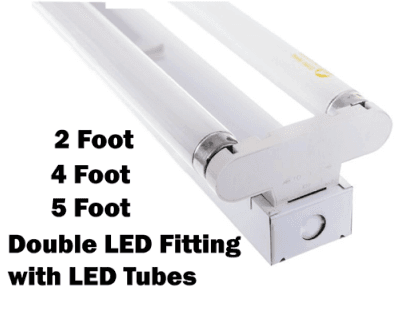 Electro Double Led Fitting With Tube