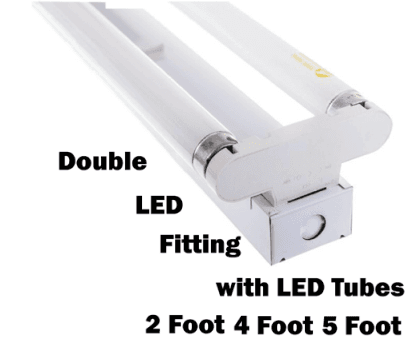 Electro Double Led Fitting With Tube