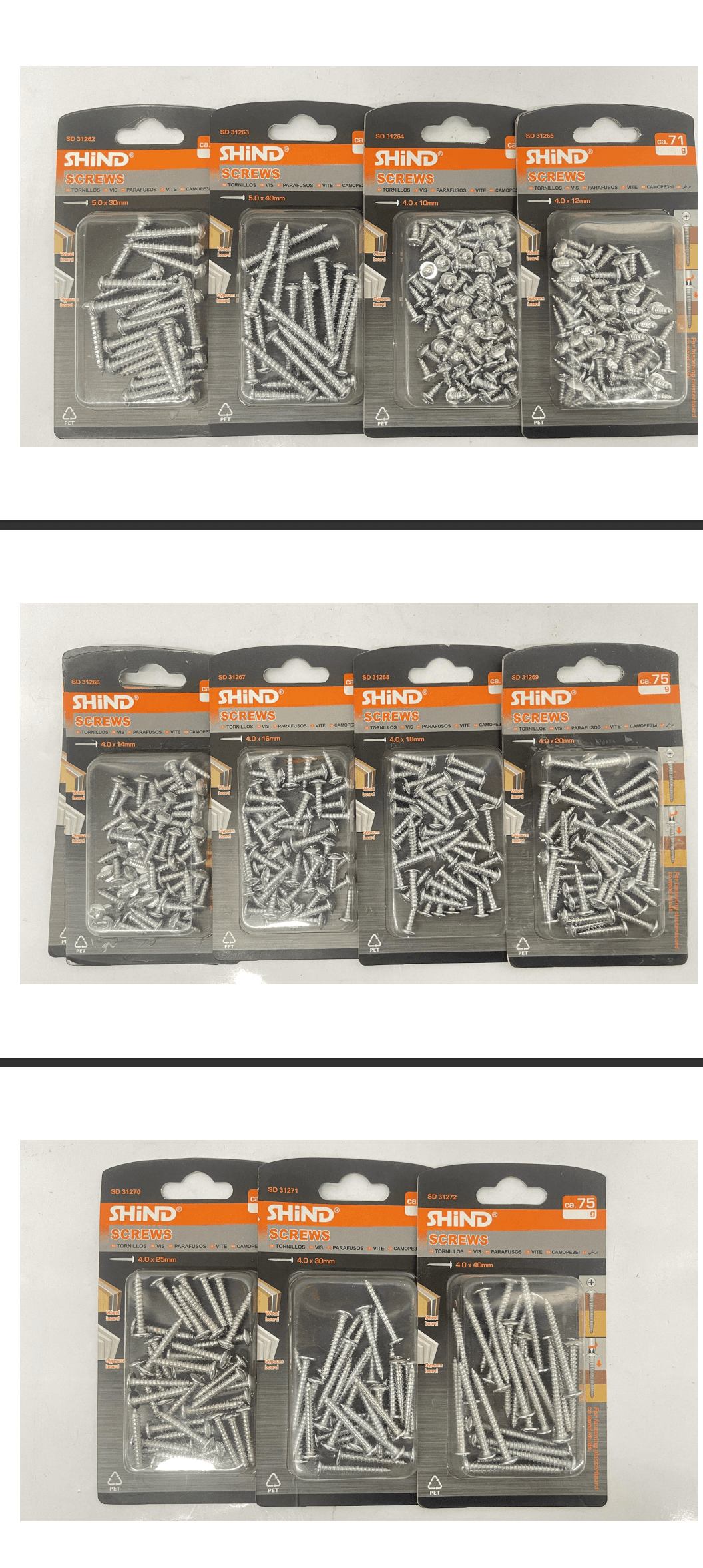 Shind Pan Head Self Tapping Screws