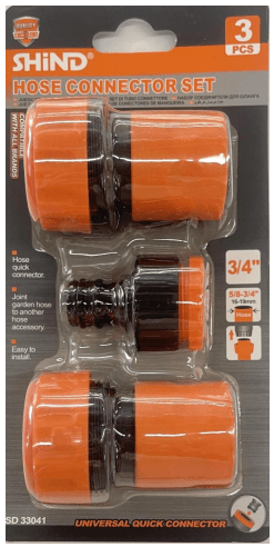 Shind Hose Connector set 3 Pec 3/4" SD33041