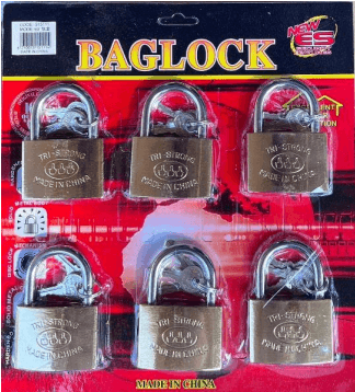 Brass Padlock 6s Packet - 63mm (515111)