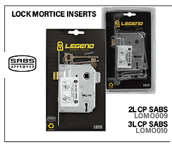 Cylinder Lock Reversible Inserts Chrome Plated SABS 2/3 Lever