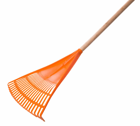 Garden Plastic Rake Big Orange