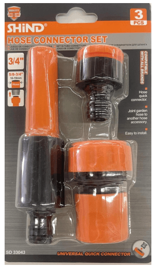 Shind Hose Connector Set 3 Pec 3/4" SD33043
