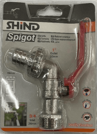 Shind Outdoor Garden Tap 3/4x1"