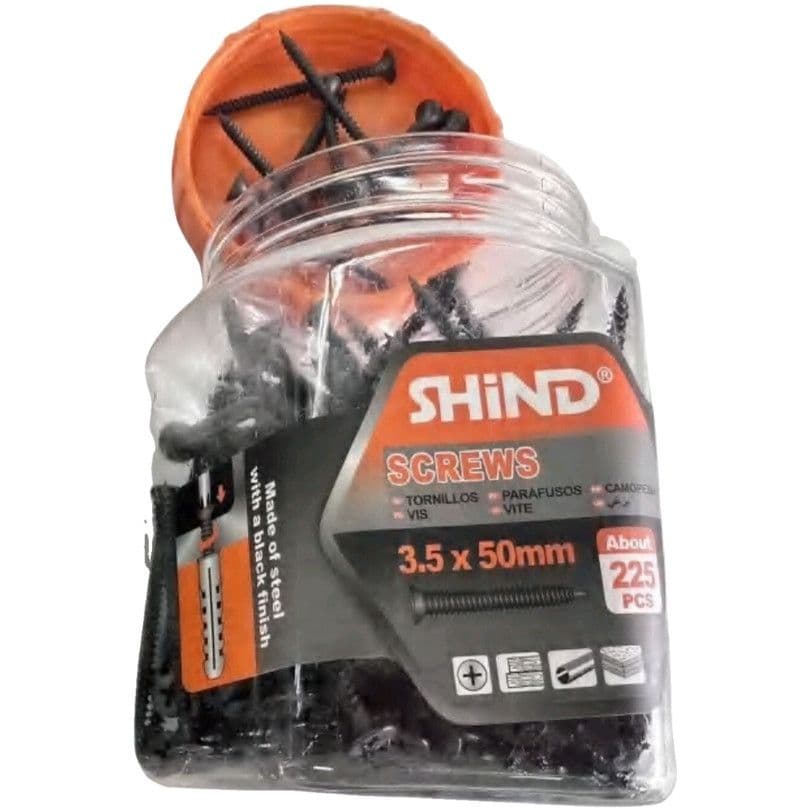 Shind Chip Screws Jar Balck 3.5mm