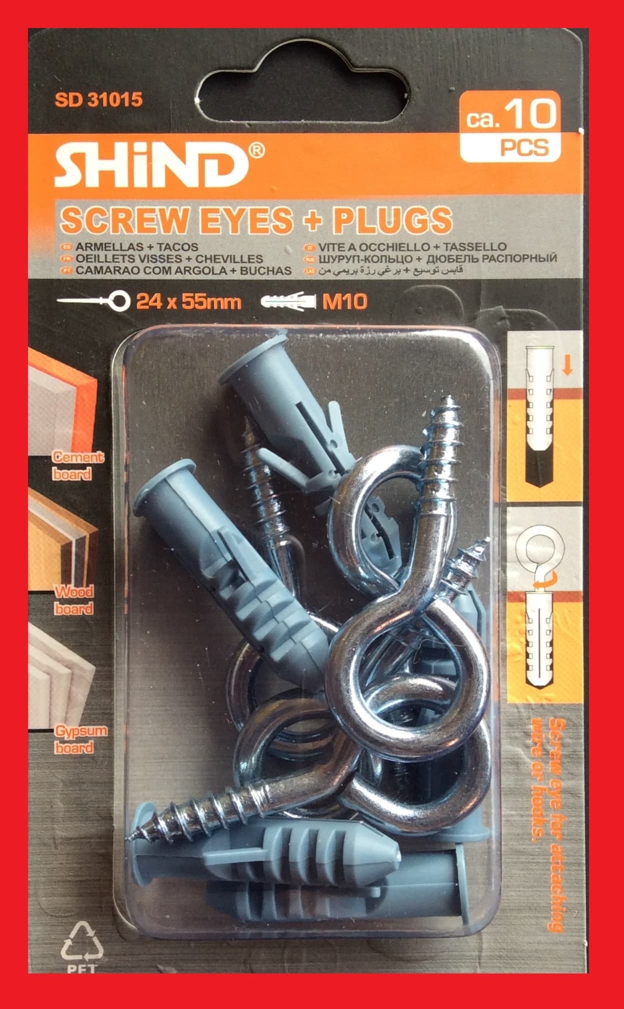 Shind Screw Eyes + Plugs