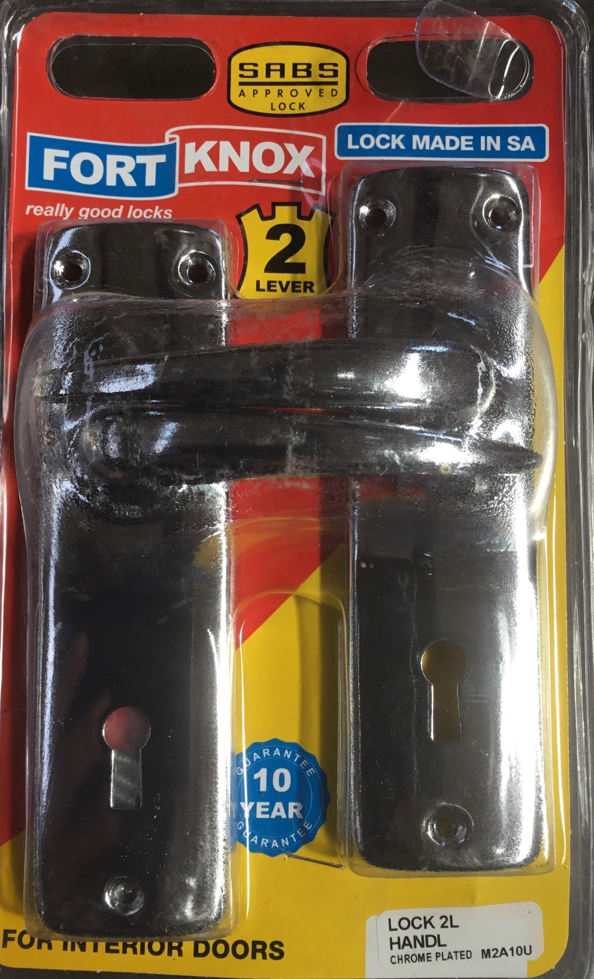 Fort Knox SABS Lock 2 lever Chrome Plated