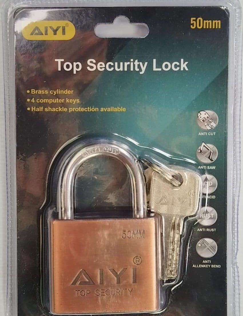 Top Security Square Padlocks Browns 50mm