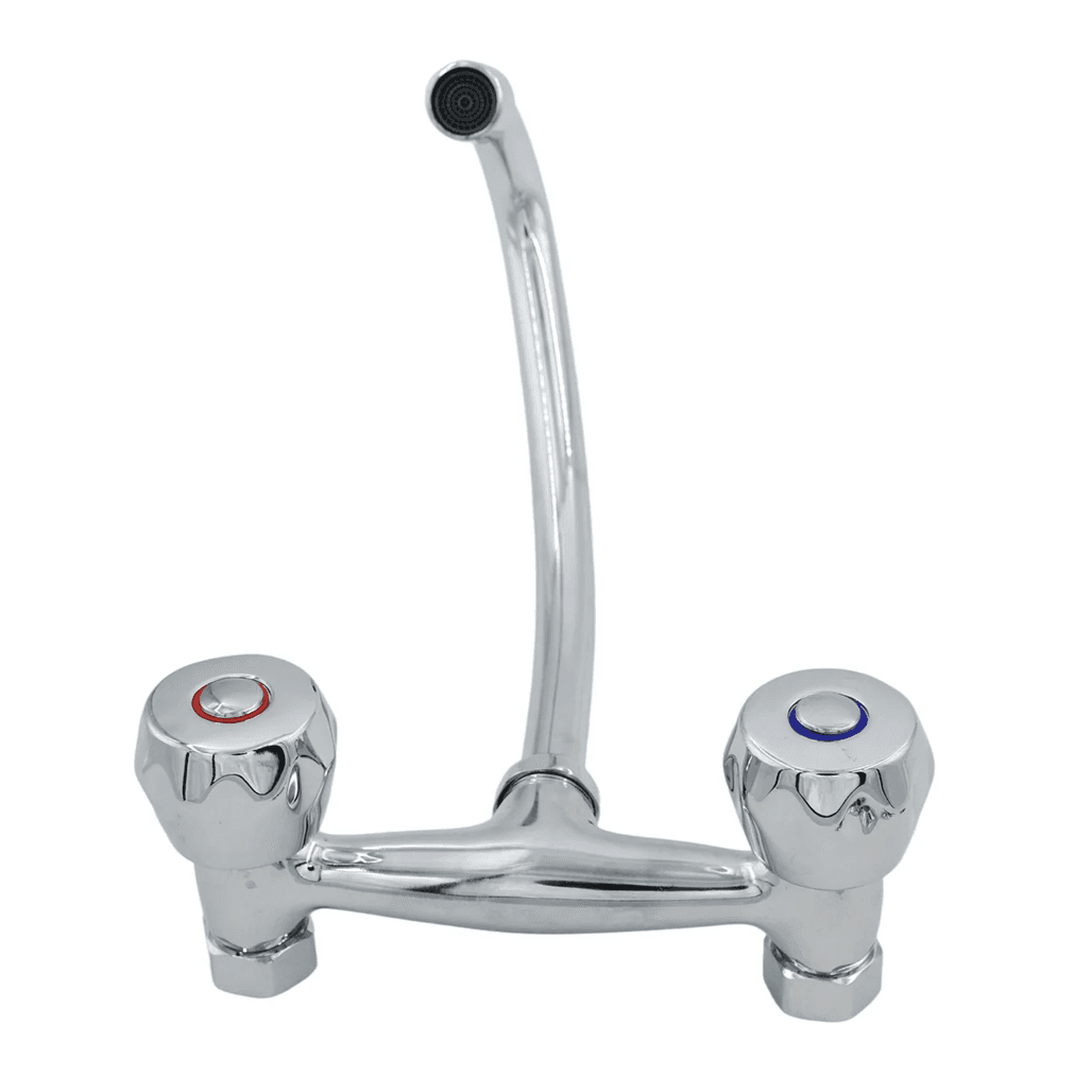 AIYI Chrome Wall-Mounted Kitchen Mixer Tap Round AY406-048