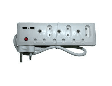 Redisson 6 way Plug with 2 USB