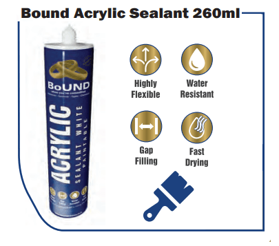 Bound Acrylic Sealant White 260ml