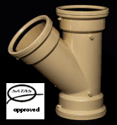 110mm 45deg Y Junction UG Plain Satas