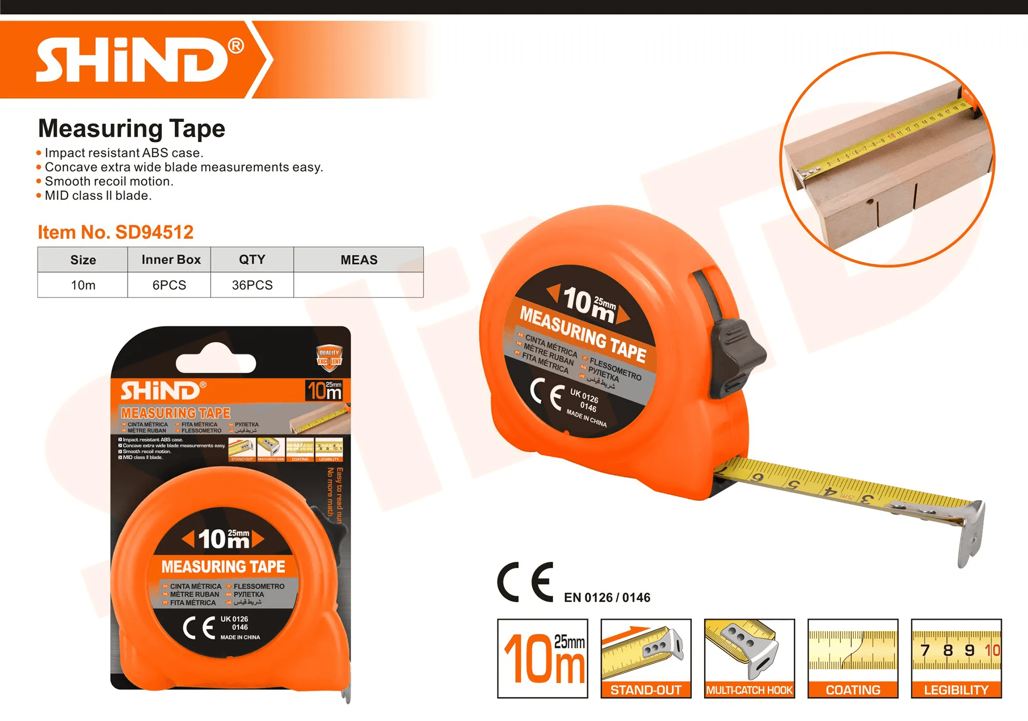 Shind Measuring Tape High-Quality Auto Lock