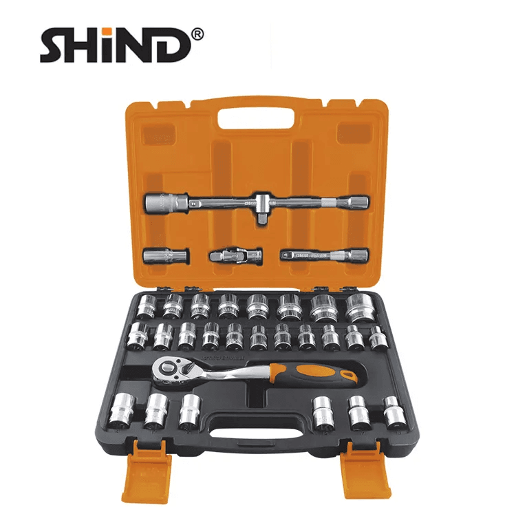 Shind-1/2" Drive Ratchet 32 pcs Wrench Socket Set