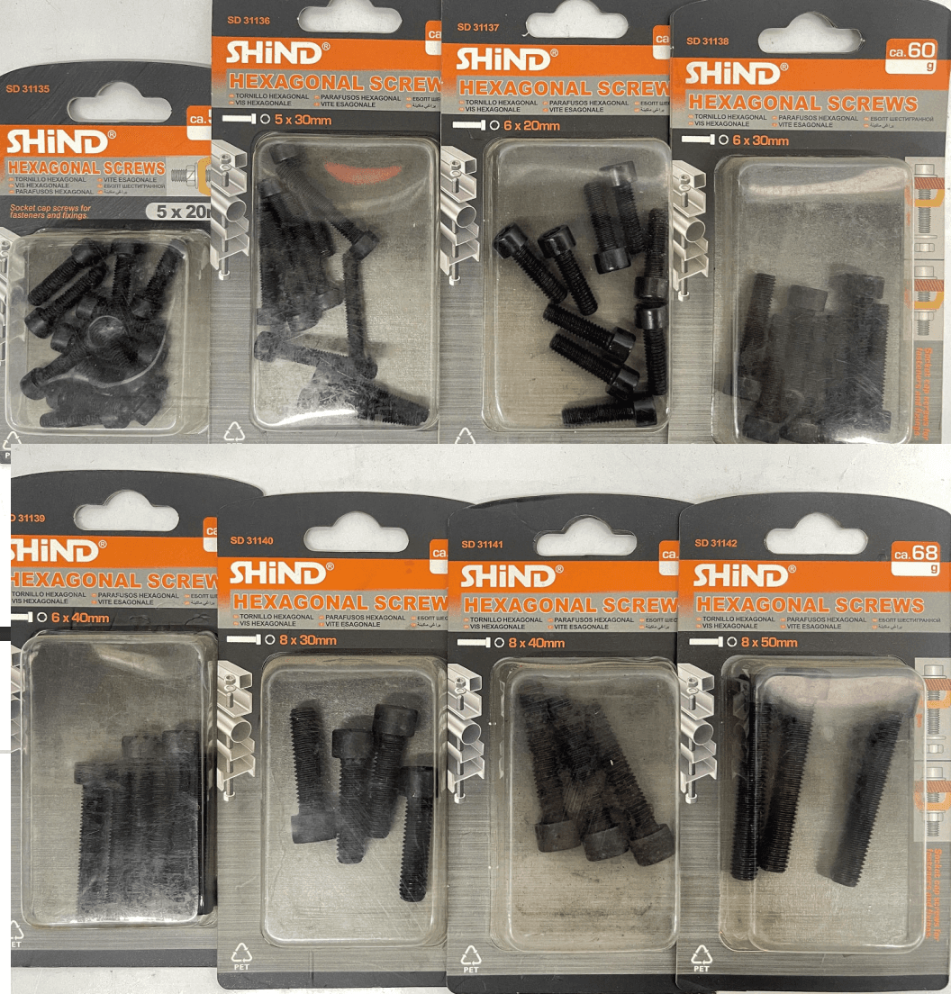 Shind Socket-Head Hexagonal Screws