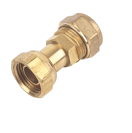 Brass Comp Straight Tap Connector 15mm x 1/2"