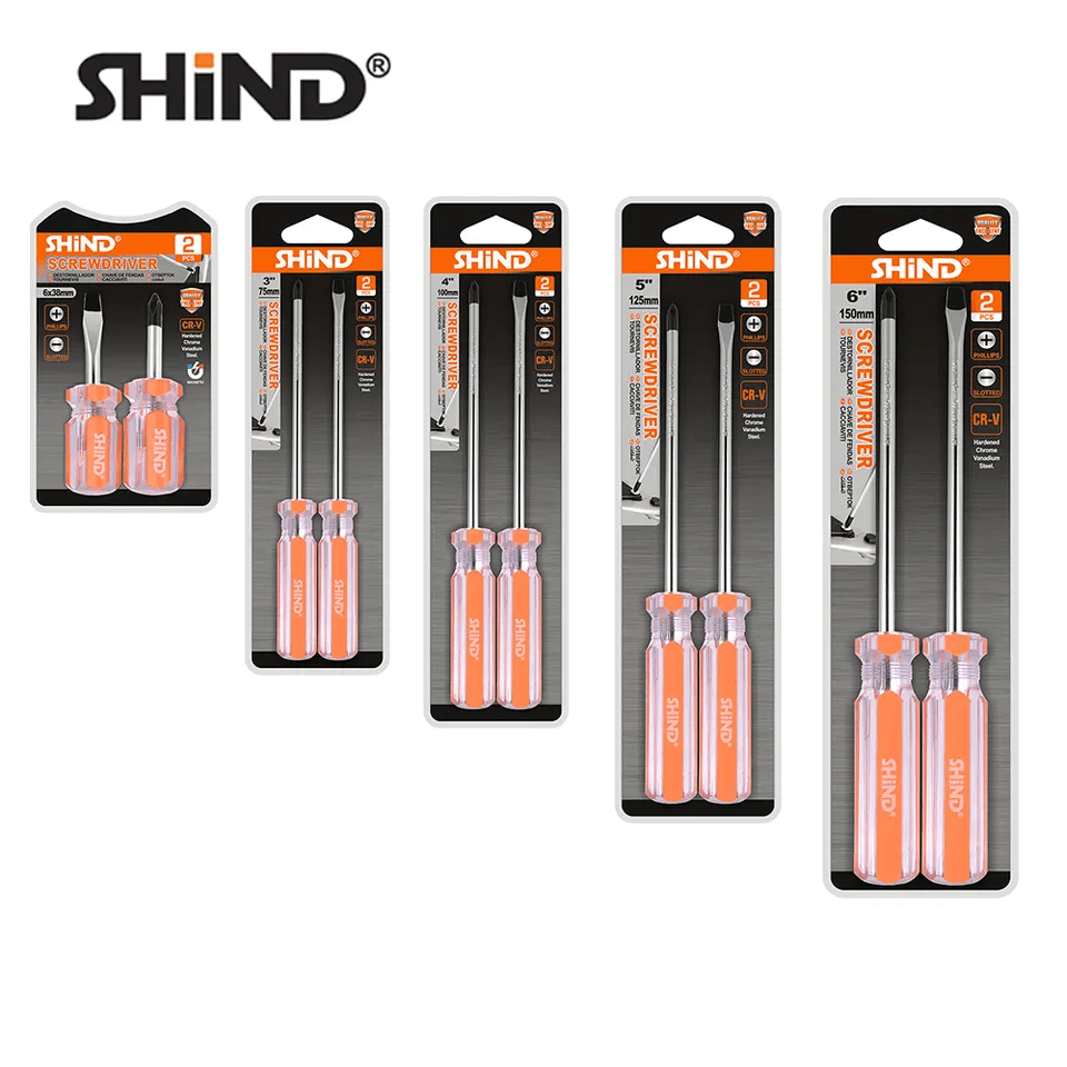 Shind 2 Pcs Magnetic Crystal Screwdriver Phillips/Slotted