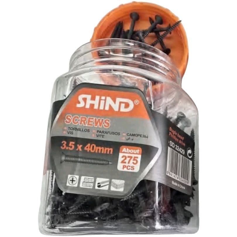 Shind Chip Screws Jar Balck 3.5mm