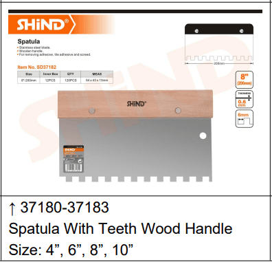 Spatula Trowel Tiles Wood Handle