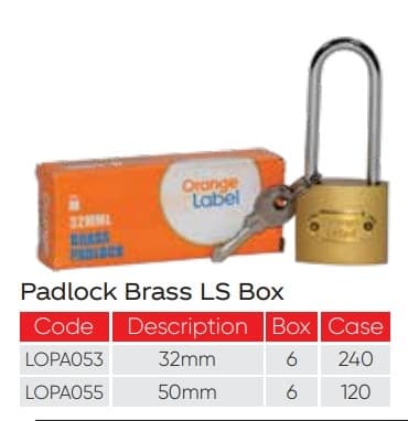 Orange Label Padlock Iron LS