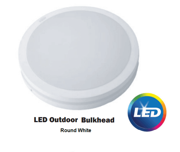 Electro Led Outdoor Bulk-Head Round White