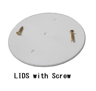 PVC Round LIDs 100's Packet With 2 Screws