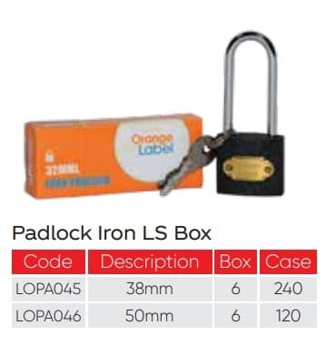 Orange Label Padlock Iron LS