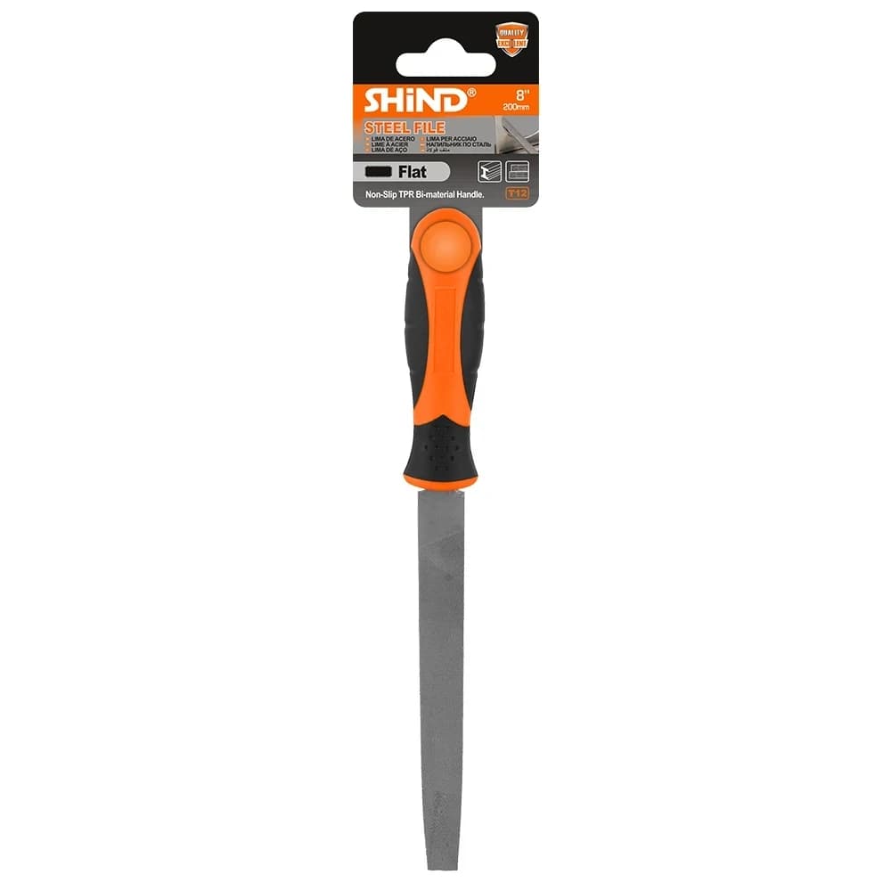 Shind Flat Steel File For Deburring With Soft Handle
