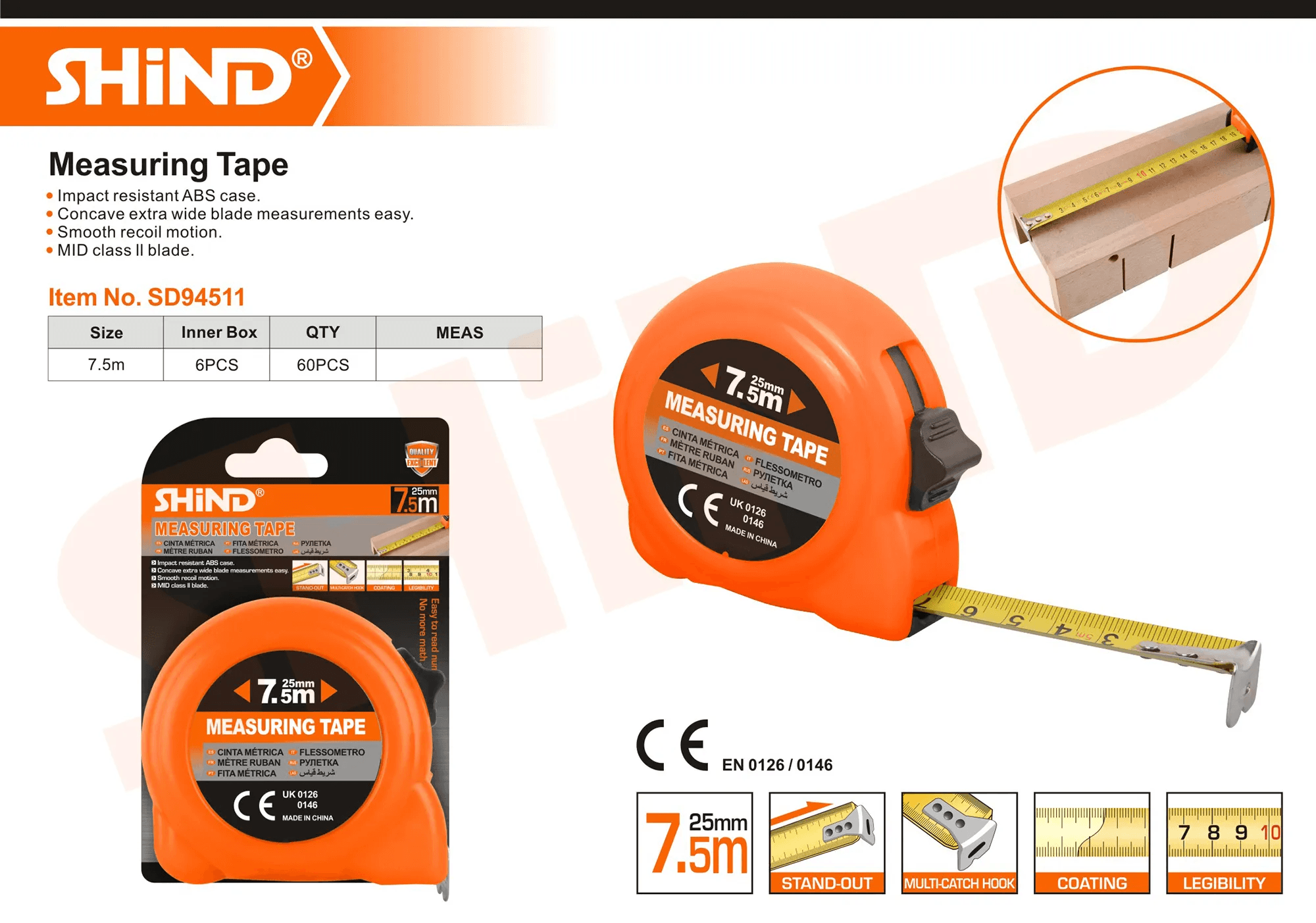 Shind Measuring Tape High-Quality Auto Lock