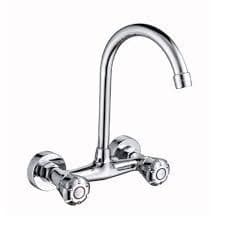 AIYI Chrome Wall-Mounted Kitchen Mixer Tap Round AY406-048
