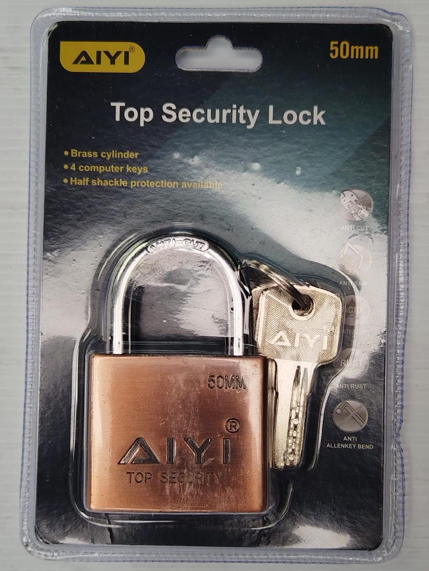 Top Security Square Padlocks Browns 50mm