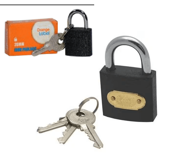 Orange Label Iron Padlock Box Pack
