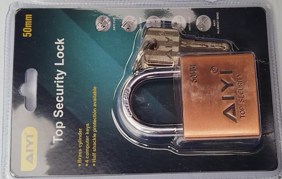 Top Security Square Padlocks Browns 50mm