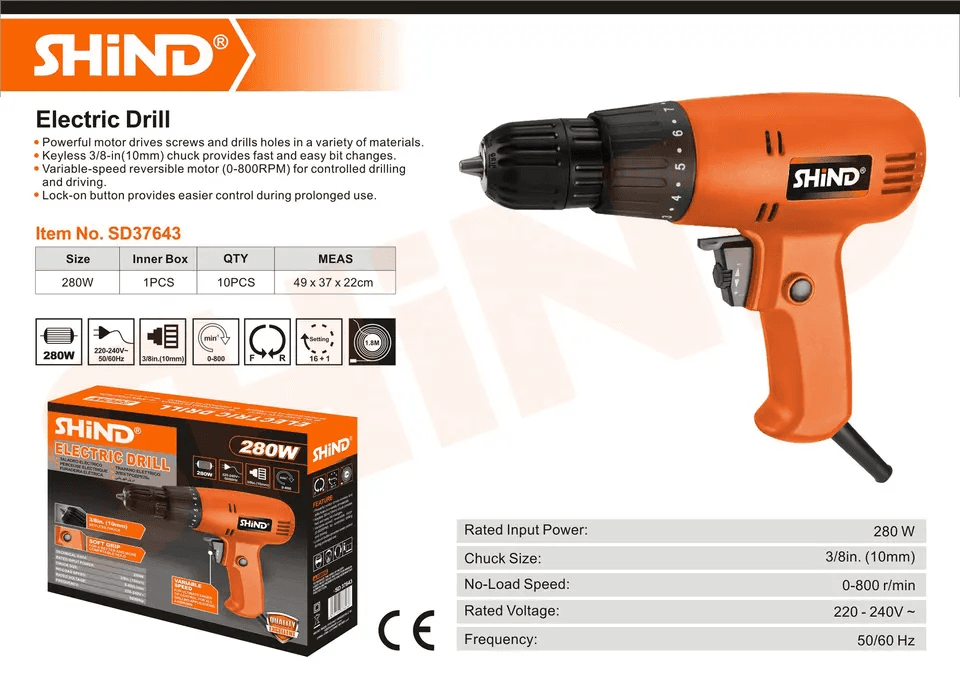 Shind 280W Electric Screwdriver Electric Dual Drill