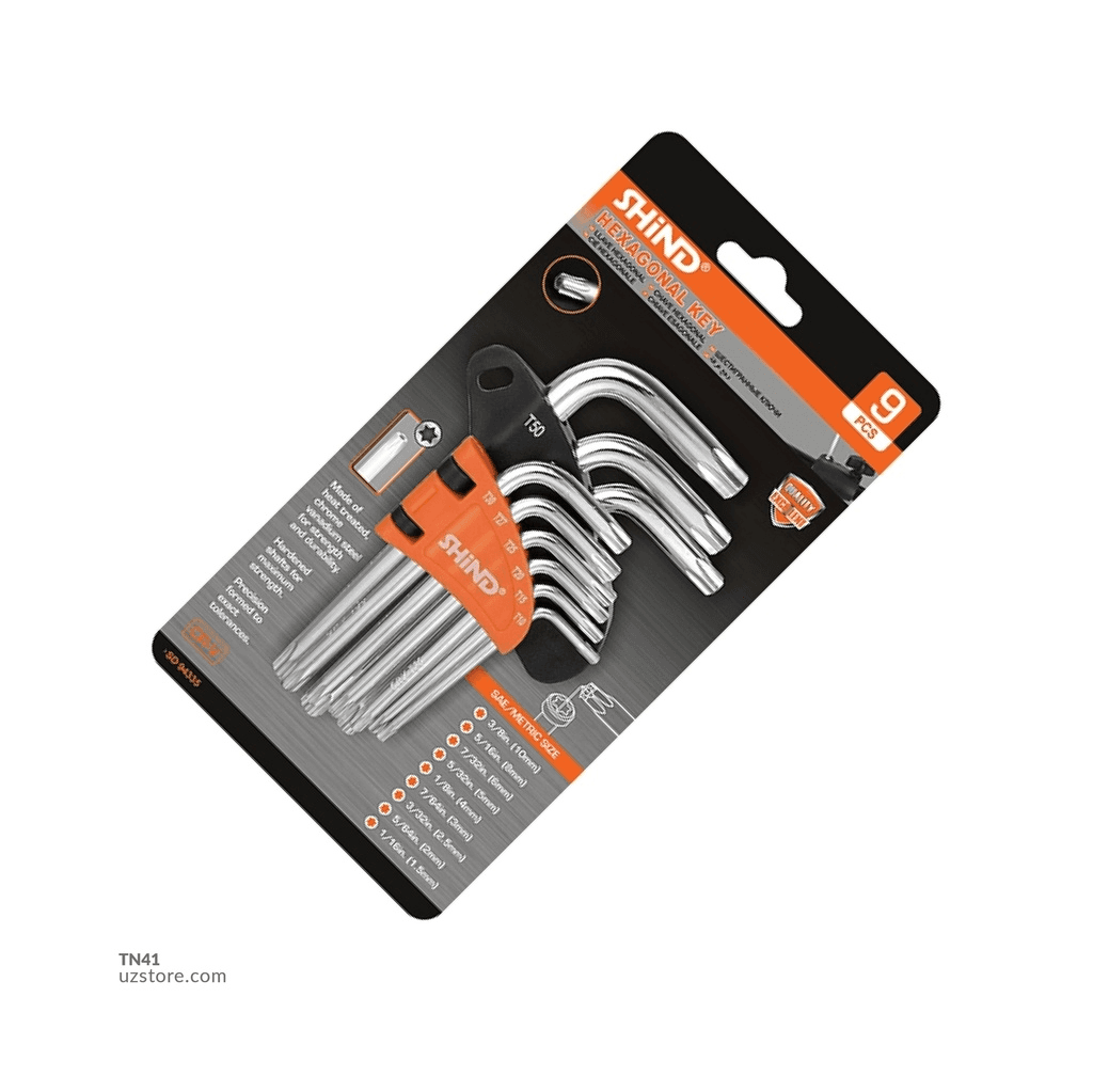 Shind - 9 Pcs Hexagon Allen Key Star