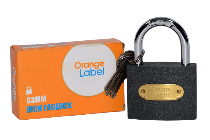 Orange Label Iron Padlock Box Pack