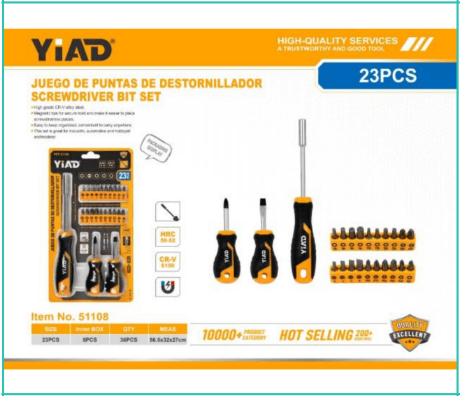 Yiad 23 Pec Multiple Screwdriver Set
