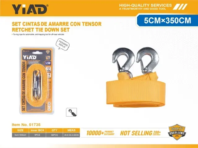 Yiad Ratchet Tie Down 5cm x 3.5m