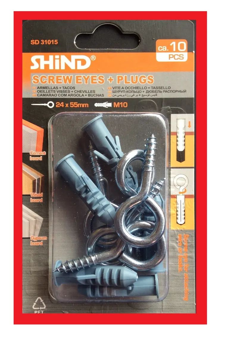 Shind Screw Eyes + Plugs