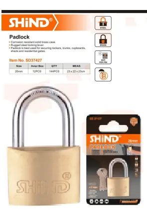 Shind-Thick Type Brass Padlock - 20mm