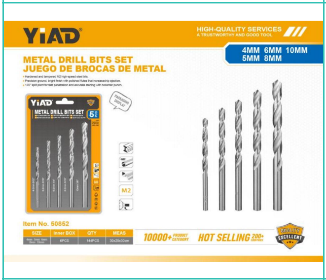 Yiad Metal Drill Bit 5 Pcs Set