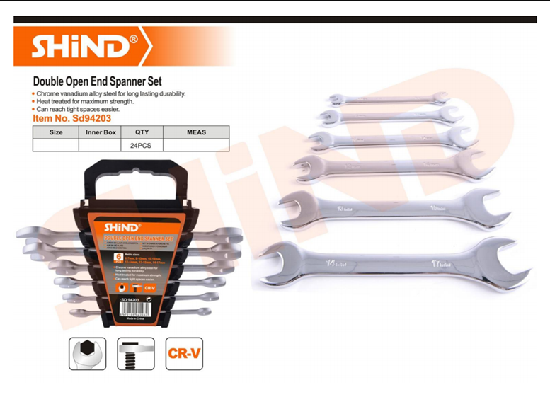 Shind-6 pcs Double Open End Spanner Wrench Set Tool set