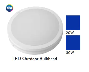 Electro Led Outdoor Bulk-Head Round White